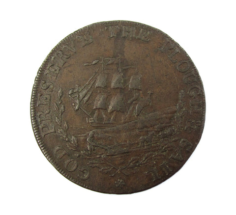 c.1790 Suffolk Ipswich Halfpenny Token - DH34 - VF