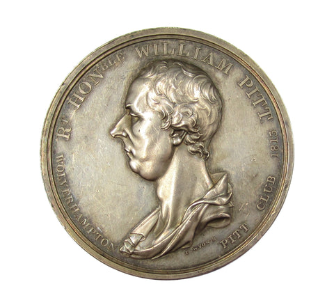 1813 Wolverhampton Pitt Club 50mm Silver Medal - By Wyon