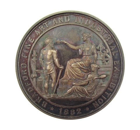 1882 Bradford Fine Art & Industrial Exhibition 45mm Silver & Bronze Medals