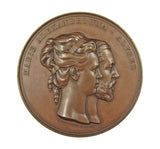 1874 Marriage Of Albert & Marie Of Russia 63mm Copper Medal