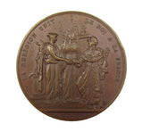 France 1825 Coronation Of Charles X 41mm Medal - By Brun