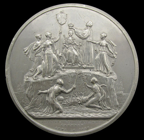 1838 Coronation Of Victoria 74mm WM Medal - By Collis