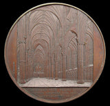 1855 Lincoln Cathedral 59mm Bronze Medal - By Wiener