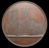 1855 Lincoln Cathedral 59mm Bronze Medal - By Wiener