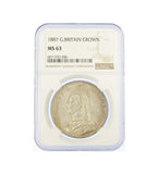 Victoria 1887 Crown - NGC MS63