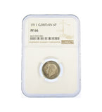 George V 1911 Proof Sixpence - NGC PF66