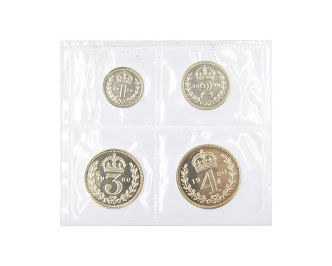 Elizabeth II 1980 Full Maundy Set - Cased