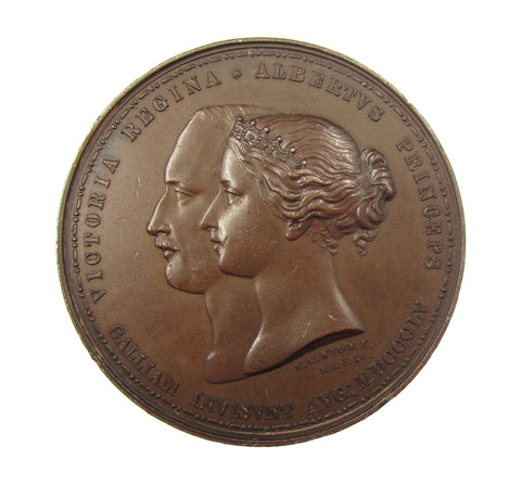 1855 Visit Of Victoria & Albert To France 41mm Medal - By Wyon