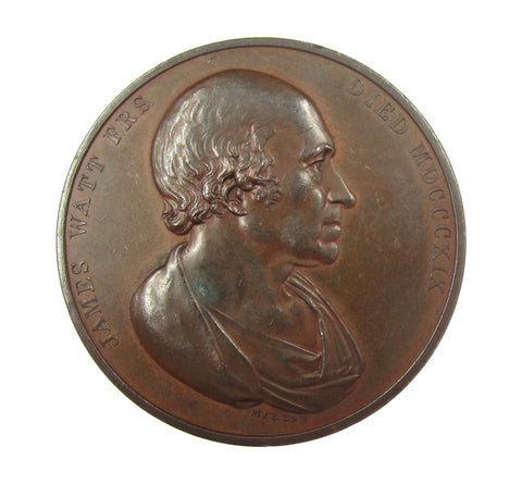1819 Death Of James Watt 46mm Medal - By Mills