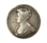 1727 Coronation Of Caroline 34mm Silver Medal - By Croker