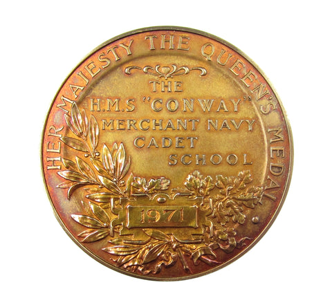1971 H.M.S Conway Merchant Navy School 44mm Gold Medal