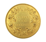 1858 Marriage Of Victoria To Frederick Of Prussia 63mm Gilt Medal - By Wyon