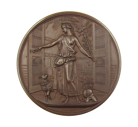 1854 Crystal Palace Exhibition 64mm Bronze Medal - By Pinches