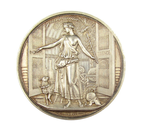 1881 Crystal Palace International Exhibition 63mm Silver Medal - By Pinches