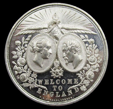 1855 Napoleon III Visit To London 41mm WM Medal - By Pinches