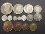 George VI 1937 15 Coin Cased Proof Set - Crown To Maundy