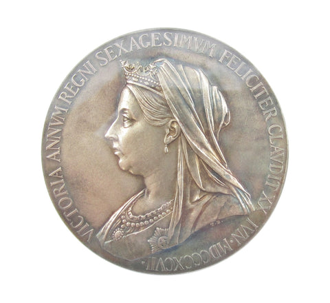 1897 Victoria Diamond Jubilee 56mm Silver Medal - NGC MS61