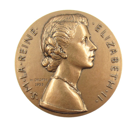 1953 Elizabeth II Coronation 81mm Medal By Dropsy - 2015 Restrike