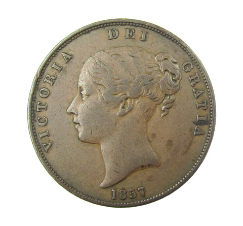 Victoria 1857 Penny - VF