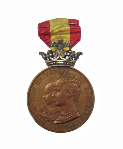 Spain 1888 Barcelona Exposition 50mm Medal - By Arnau
