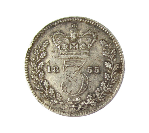 Victoria 1855 Threepence - Fine