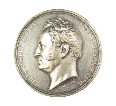 Belgium 1852 Louis Joseph Seutin 62mm Silver Medal - By Wiener