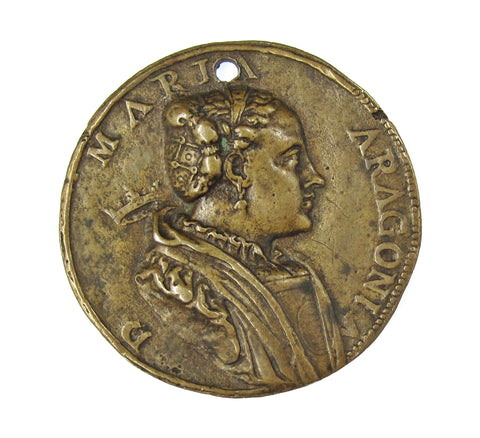 Spain 1396-1445 Maria of Aragon Queen of Castile 46mm Medal