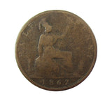 Victoria 1862 Halfpenny - Die Letter B