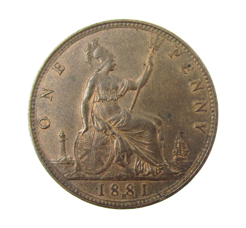 Victoria 1881 H Penny - Freeman 108 - EF