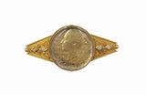 1897 Victoria Diamond Jubilee 26mm Medal In 15ct Gold Brooch