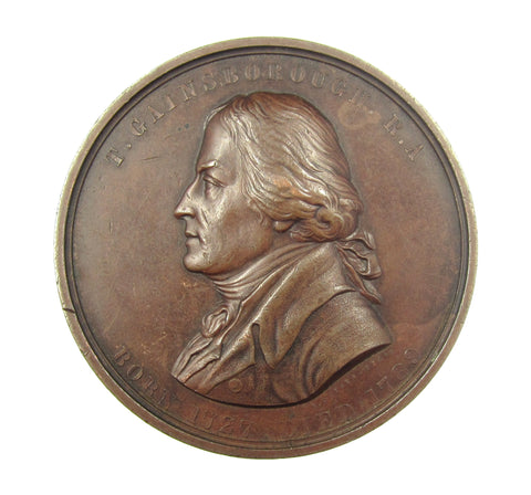 1859 Thomas Gainsborough Art Union 55mm Medal - By Ortner