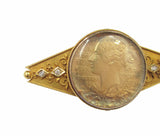 1897 Victoria Diamond Jubilee 26mm Medal In 15ct Gold Brooch