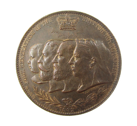 1897 Four Generations Of The Royal Family 33mm Medal