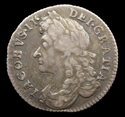 James II 1687/6 Sixpence - VF
