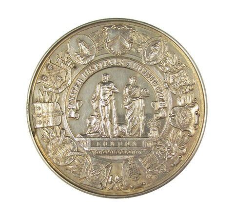 1908 London United Hospitals Athletic Club 70mm Silver Medal