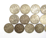 Date Run Of 13 x Victoria Silver Crowns From 1888-1900