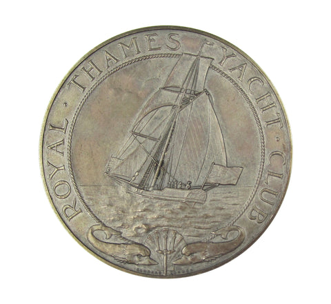 1913 Royal Thames Yacht Club 64mm Silver Medal - By Garrard & Co