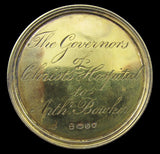 1829 Christ's Hospital 47mm Gilt Silver Governors Award medal