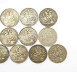 Date Run Of 13 x Victoria Silver Crowns From 1888-1900