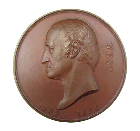 1866 Benjamin West Art Union Of London 55mm Bronze Medal