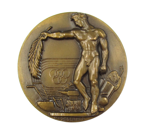France c.1930 Olympics 67mm Bronze Medal