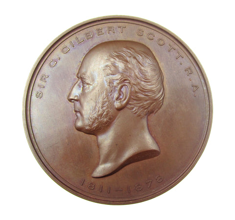 1884 George Gilbert Scott Art Union Of London 57mm Medal