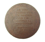 France 1791 Louis XVI Constitution 35mm Medal - By Dupre