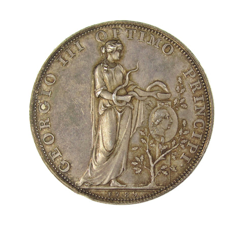 1789 George III Recovery From Illness Cheltenham 43mm Silver Medal