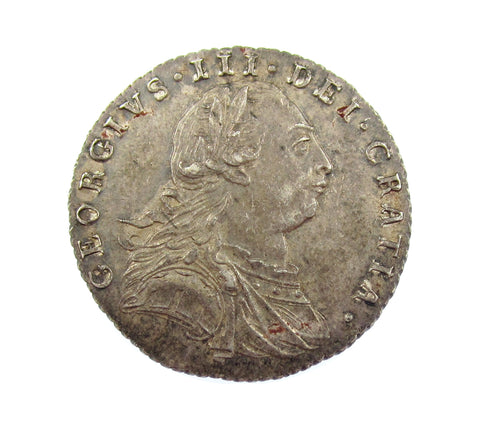 George III 1787 Sixpence - EF