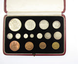 George VI 1937 15 Coin Cased Proof Set - Crown To Maundy