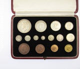 George VI 1937 15 Coin Cased Proof Set - Crown To Maundy