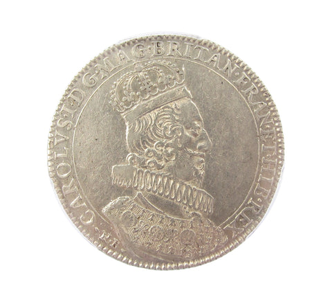 1626 Charles I Coronation Silver 30mm Medal By Briot - PCGS XF45