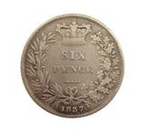 William IV 1837 Sixpence - B/R In BRITANNIAR - Fine