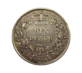 Victoria 1855 Sixpence - GVF